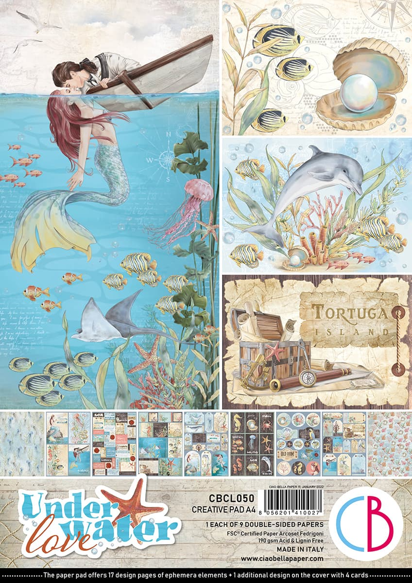 Ciao Bella - Underwater Love Creative Pad A4 9/Pkg