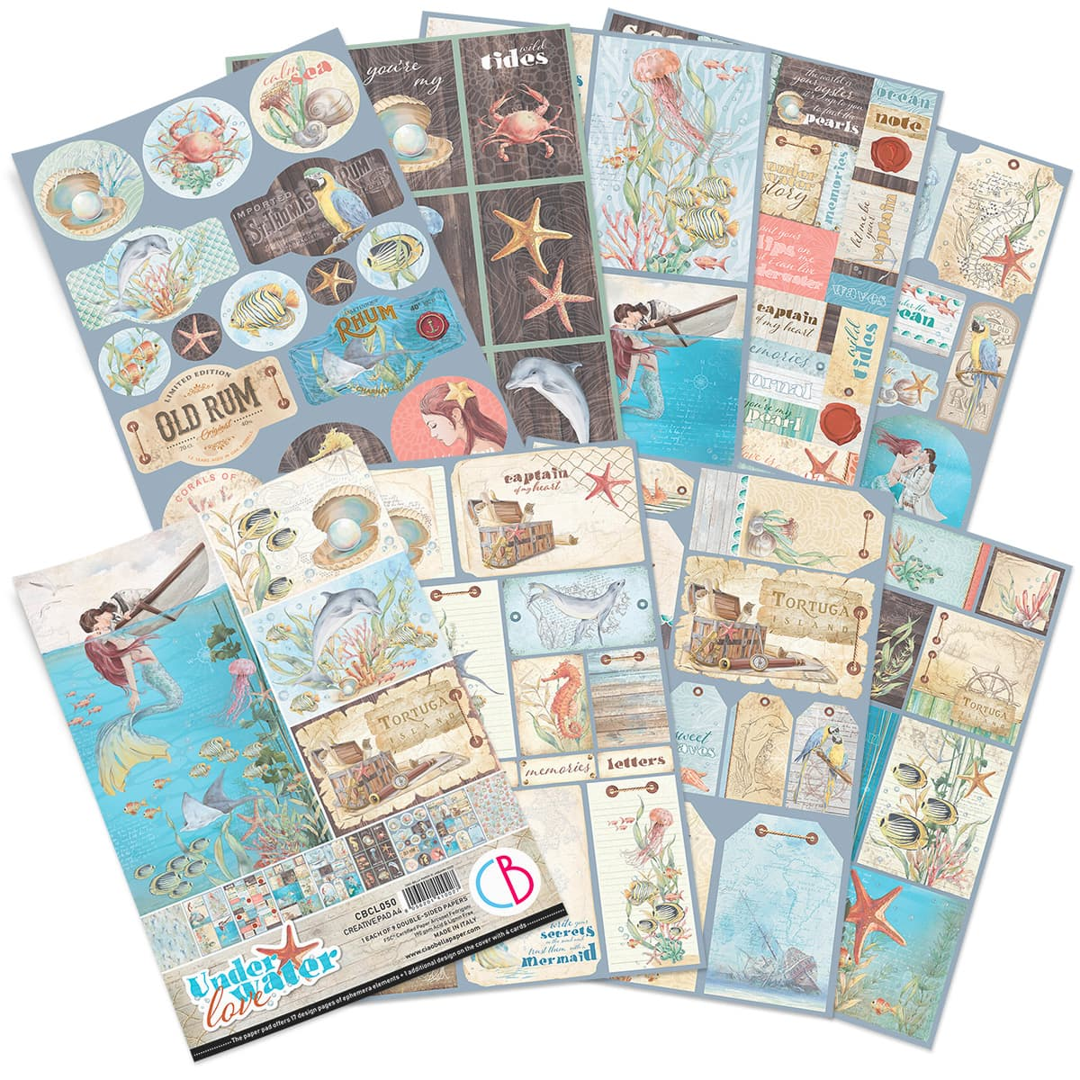 Ciao Bella - Underwater Love Creative Pad A4 9/Pkg - 3