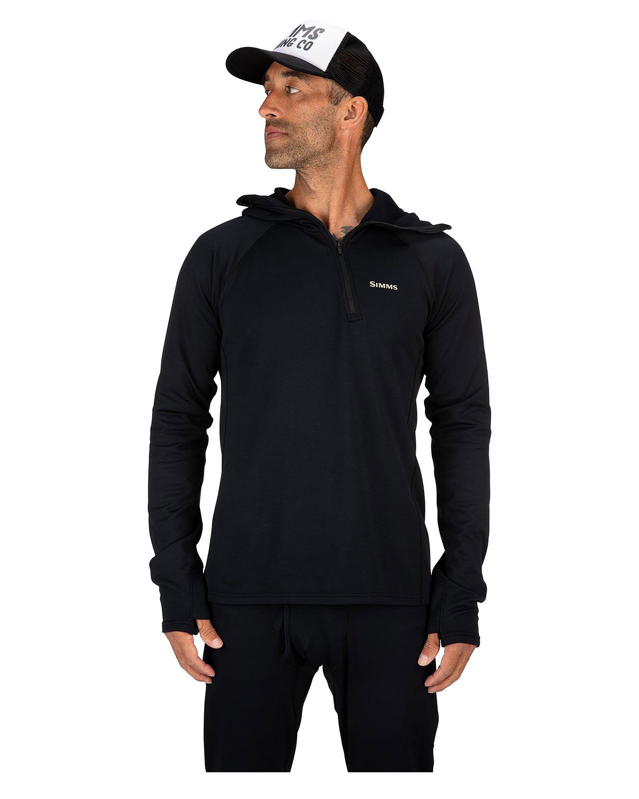 Simms Heavyweight Baselayer Hoody Black - 3