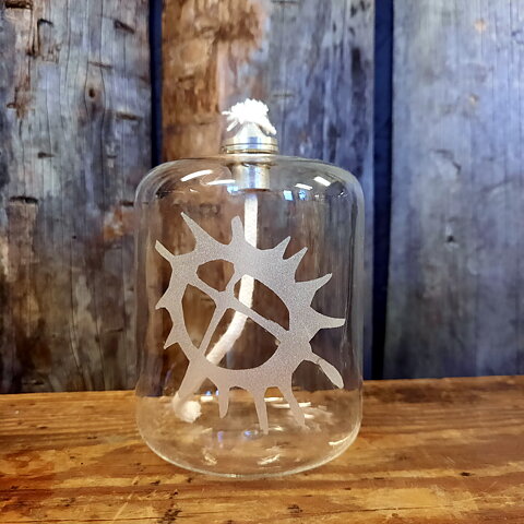 Oljelampa Biejvve- Samiska solen, Glas, Jokkmokk design