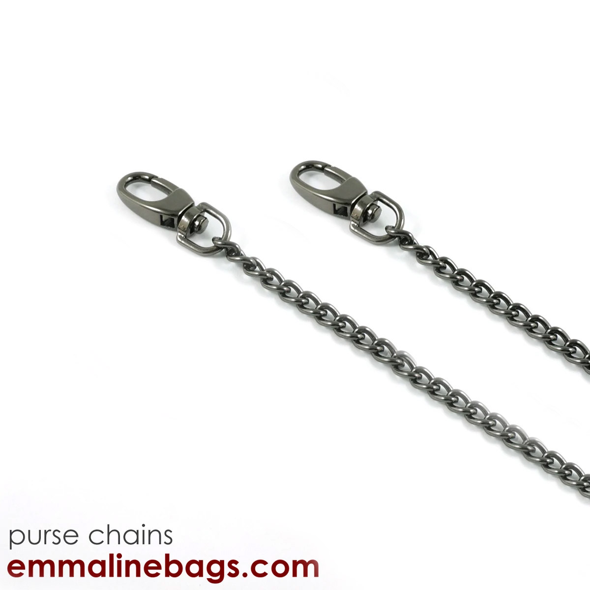 PURSE CHAIN - SINGLE-LINK CHAIN - GUNMETAL - Emmaline