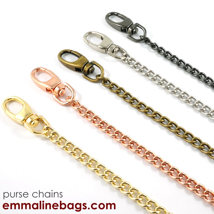PURSE CHAIN - SINGLE-LINK CHAIN - GUNMETAL - Emmaline - 2