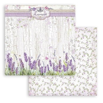 Stamperia - Dubbelsidigt ark - Provence Lavender - 12x12"