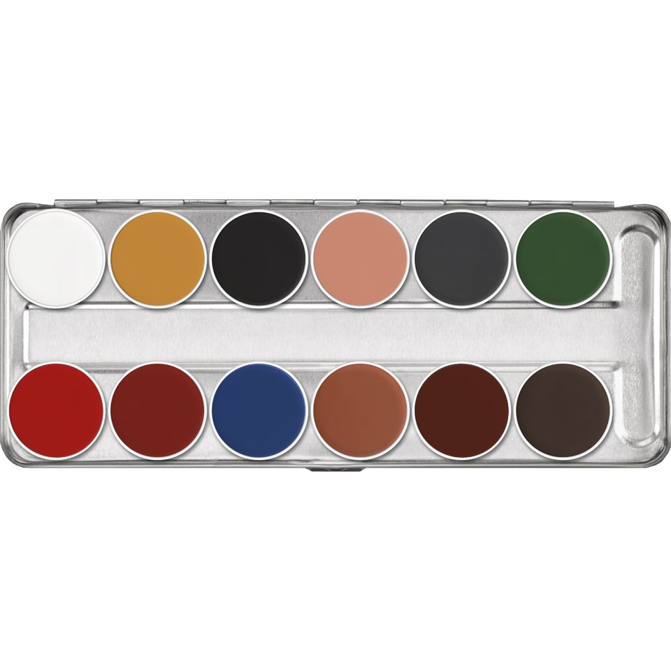 Aquacolor palett B NEW VERSION 12 färger - Kryolan