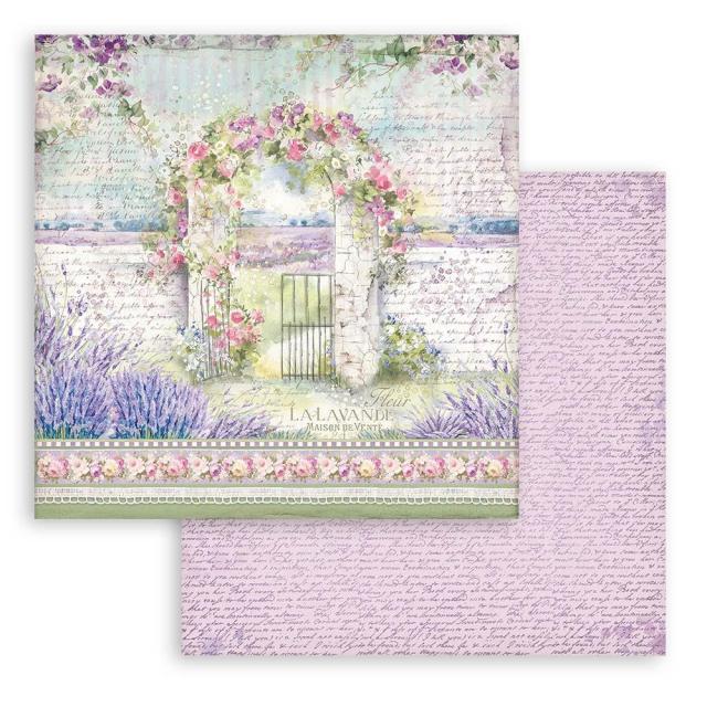 Stamperia - Dubbelsidigt ark - Provence arch - 12x12"