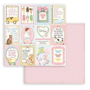 Stamperia - Dubbelsidigt ark - Daydream small cards - 12x12"