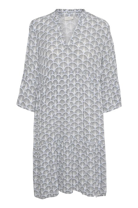 KAedita Amber Dress Chalk Blue Fan Print KAFFE