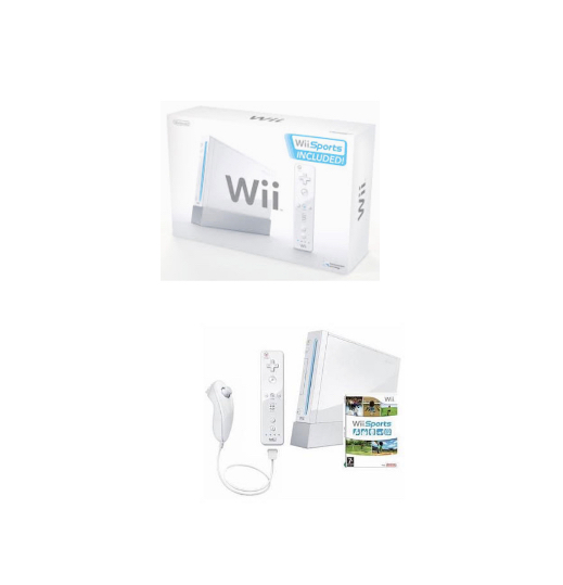 Wii konsol + Wii Sports + kartong & manual