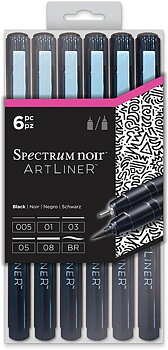  Spectrum Noir - Artliner Black 6 st