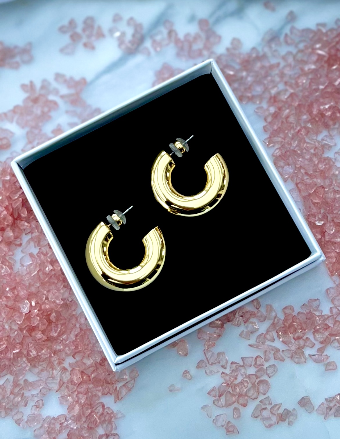 Ivy chunky hoops, gold - 3