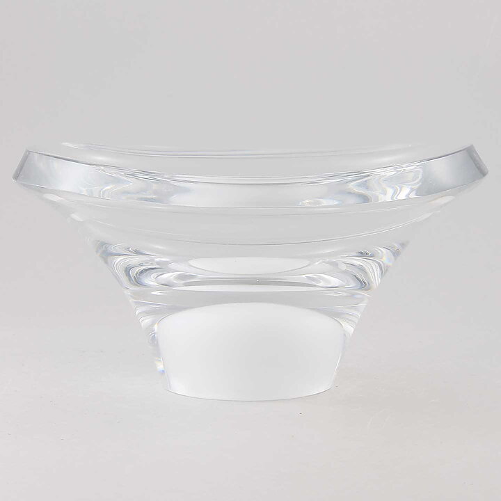 Vicke Lindstrand (1950s) Clear Bowl with White Knob 20 cm