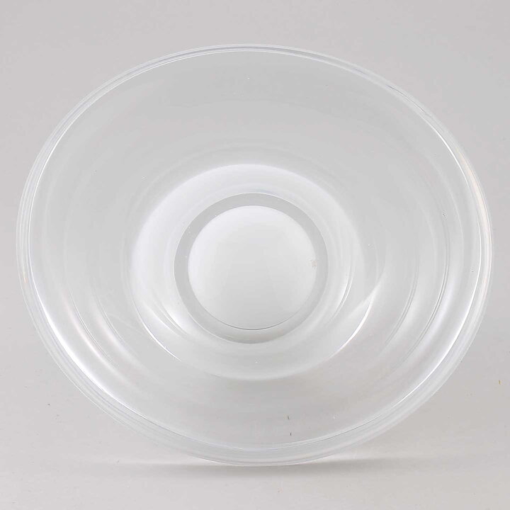 Vicke Lindstrand (1950s) Clear Bowl with White Knob 20 cm