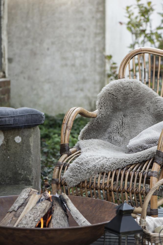 Wicker chair - Armchair Rattan - Natural - 84x77 cm - 6