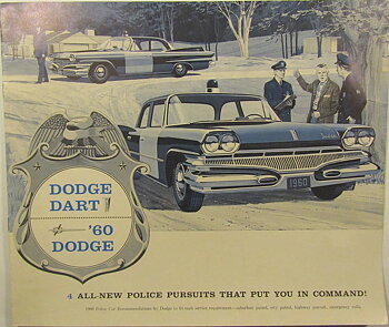 1960 Dodge Police cars broschyr