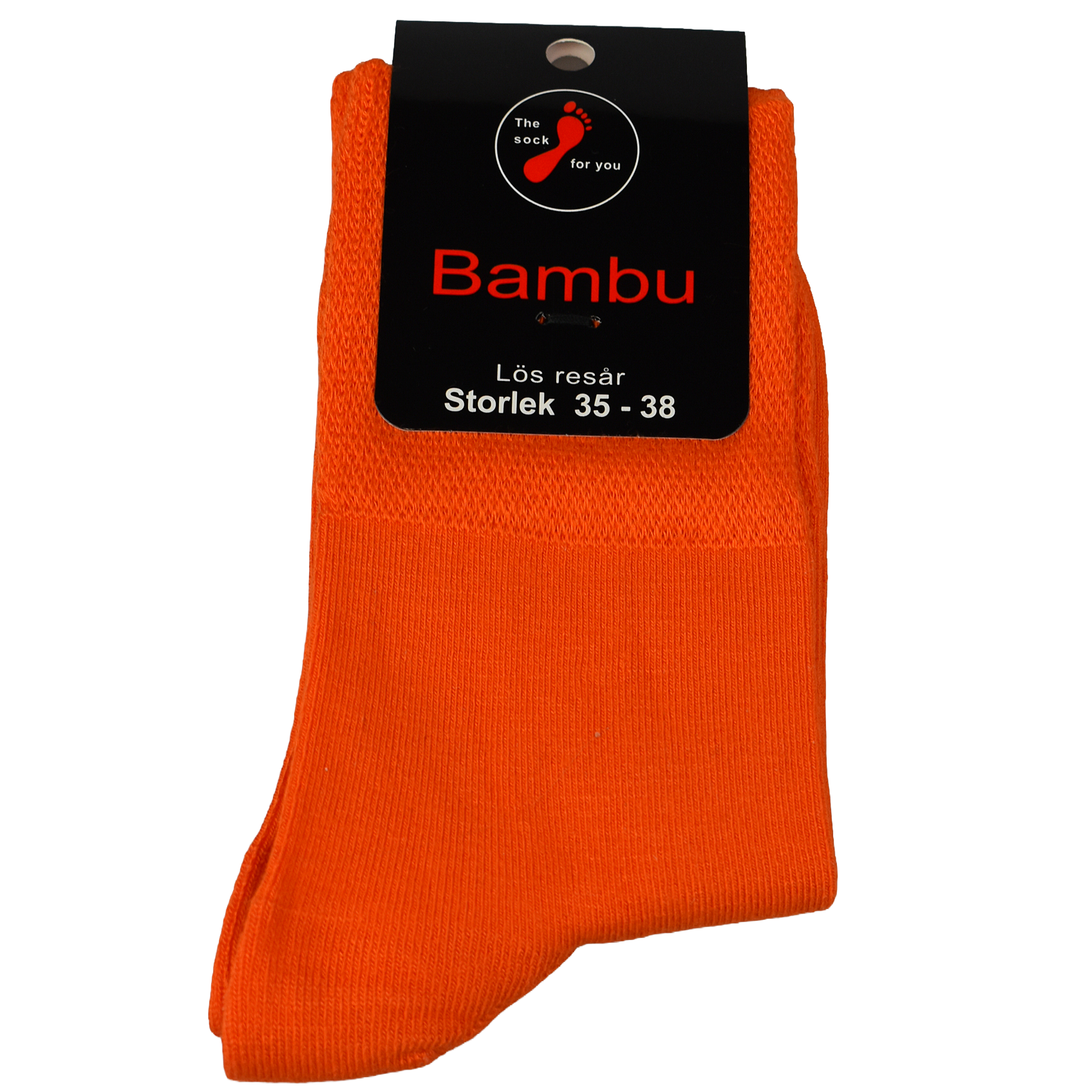Bambu - Lös resår, vanlig skaftlängd, enfärgad orange