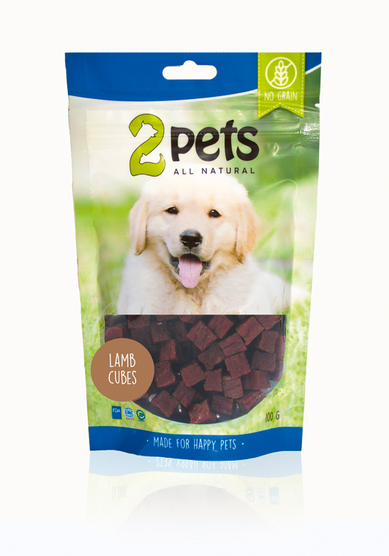 Hundgodis i småbitar av lamm - 2pets 100g