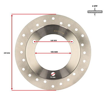 Bremseskive foran Honda x8r - 220x105mm