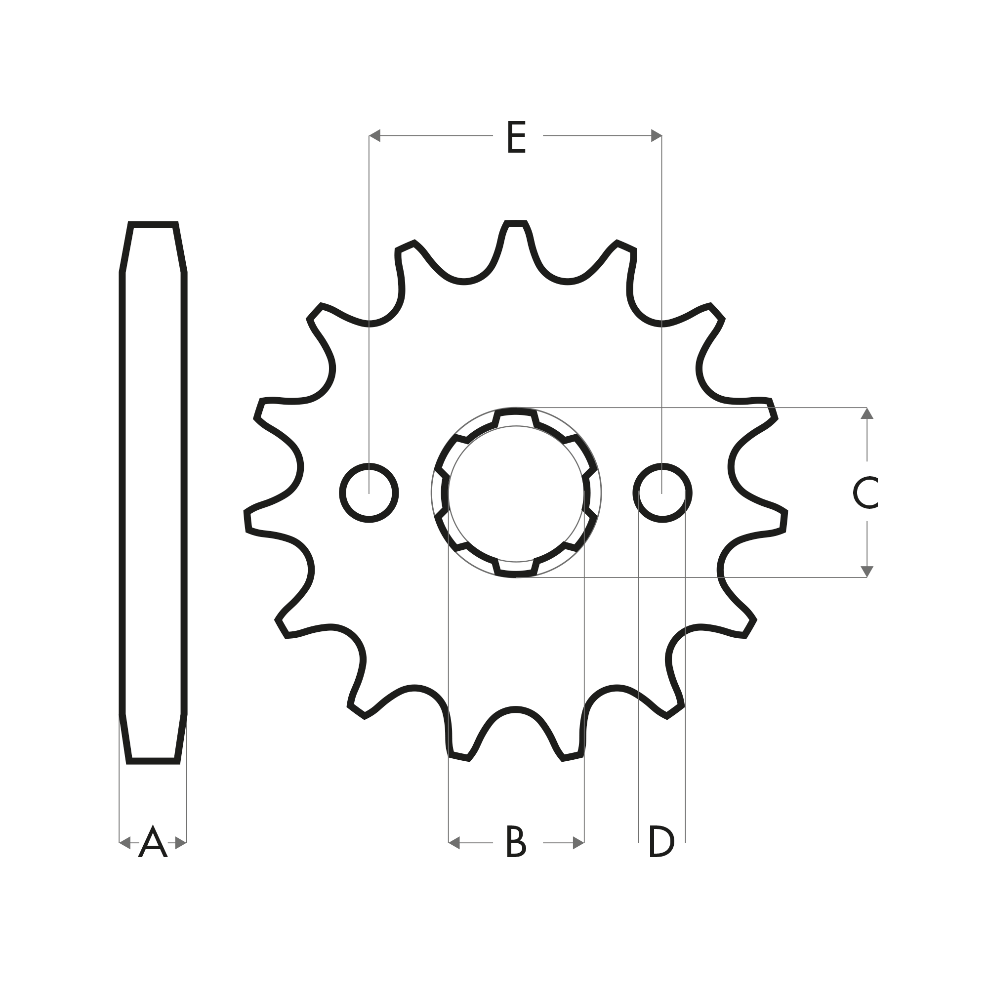 Fromt kædehjul -D50B (EBE/EBS) - 11z - 2