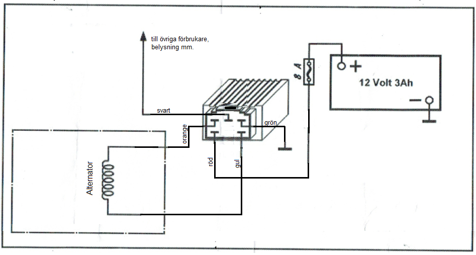 Voltregulator 5-stift - GY6 50 - 2