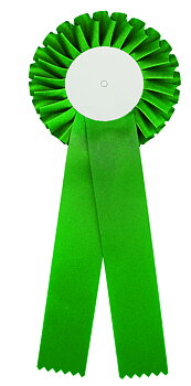 1-Krans Rosett Grön - 310x110 mm Ø mm - Mittplatta med eget motiv i färg ingår i priset