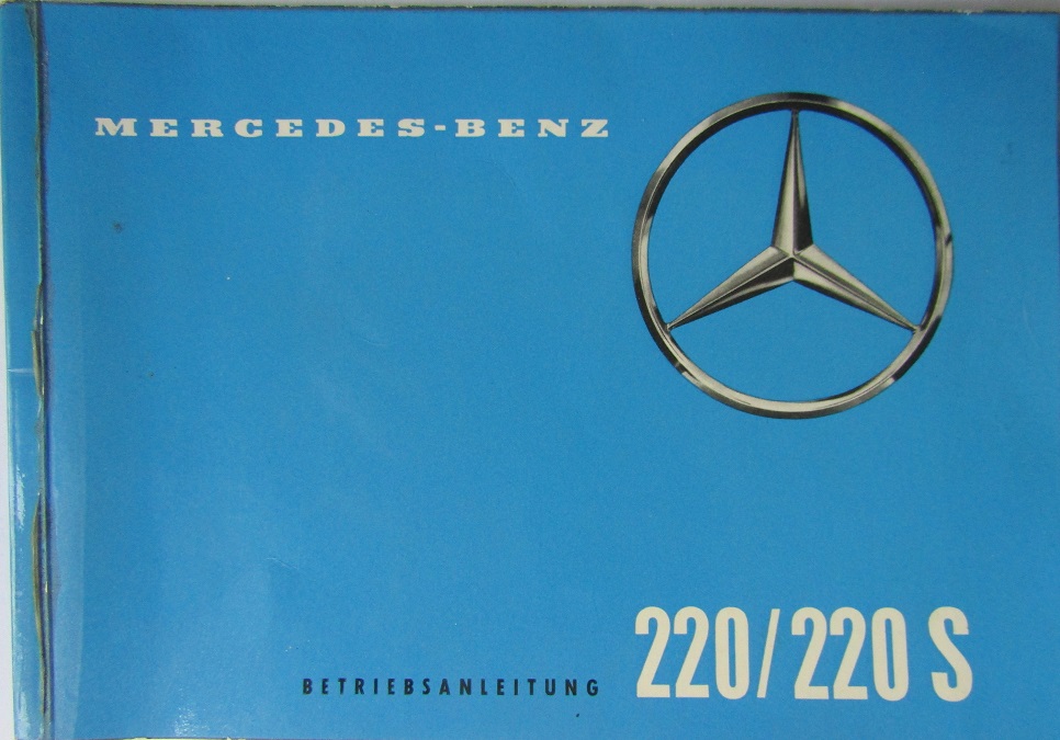 1960 Mercedes-Benz 220 b / 220 Sb Instruktionsbok