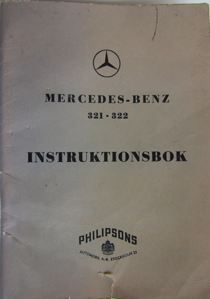 1959 Mercedes-Benz 321 - 322 Instruktionsbok