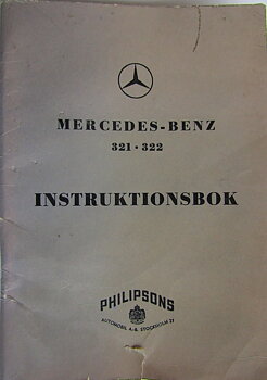1959 Mercedes-Benz 321 - 322 Instruktionsbok