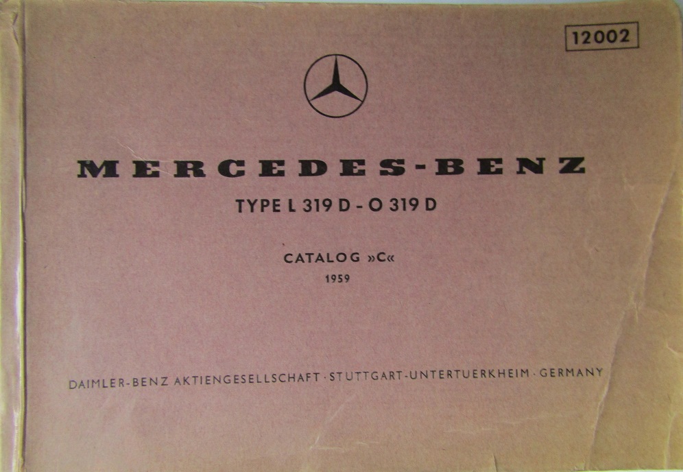 1959 Mercedes-Benz L 319 D - O 319 D Reservdelskatalog