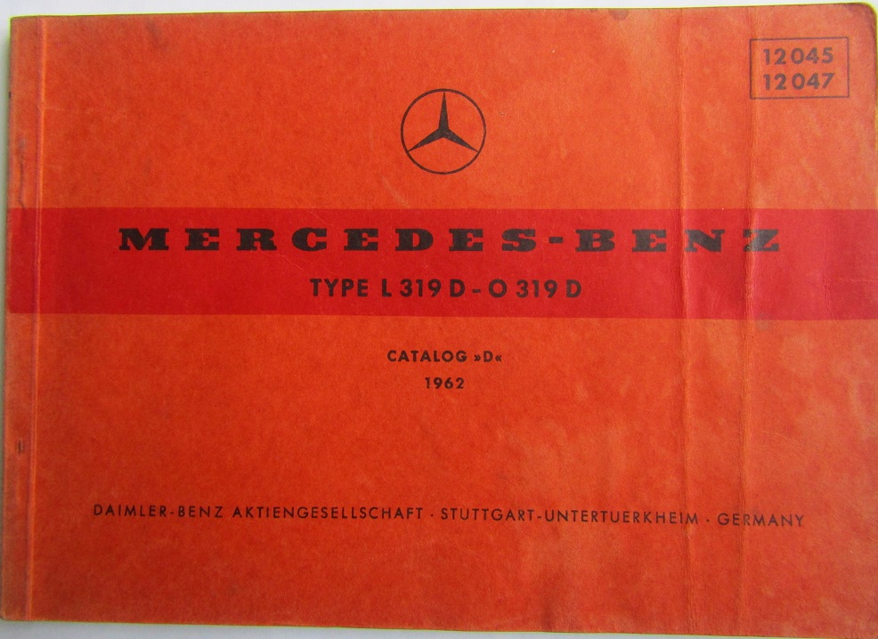 1962 Mercedes-Benz L 319 D - O 319 D Reservdelskatalog