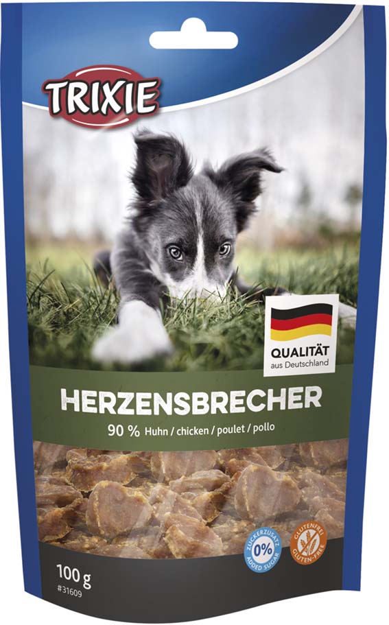Trixie Hundgodis Heart Breaker ( Herzensbrecher) Med Kyckling 100 Gram  - 4