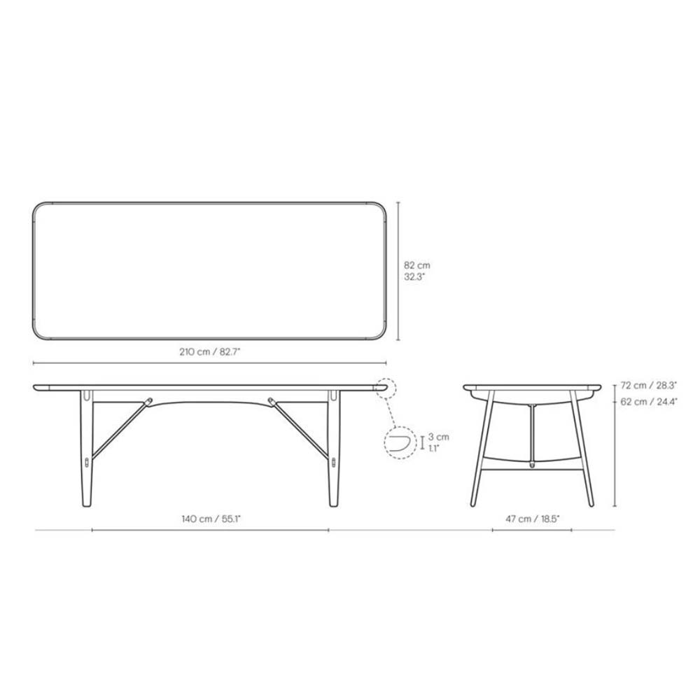 BM1160 Hunting Table Bord 210x82 cm - Carl Hansen & Søn - 11