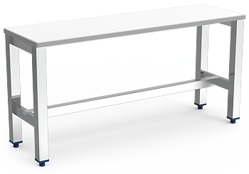 Bench with high density polyethylene topp, depth 300 mm