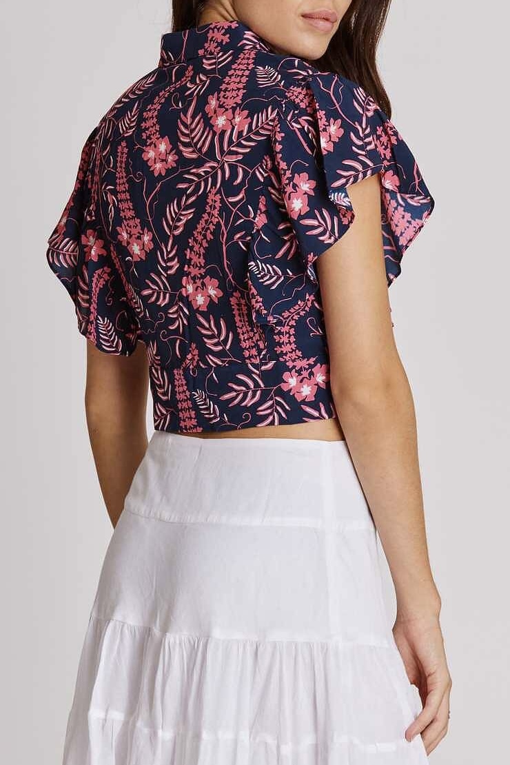 Derhy - Damgan Blouse Navy / Pink - 2