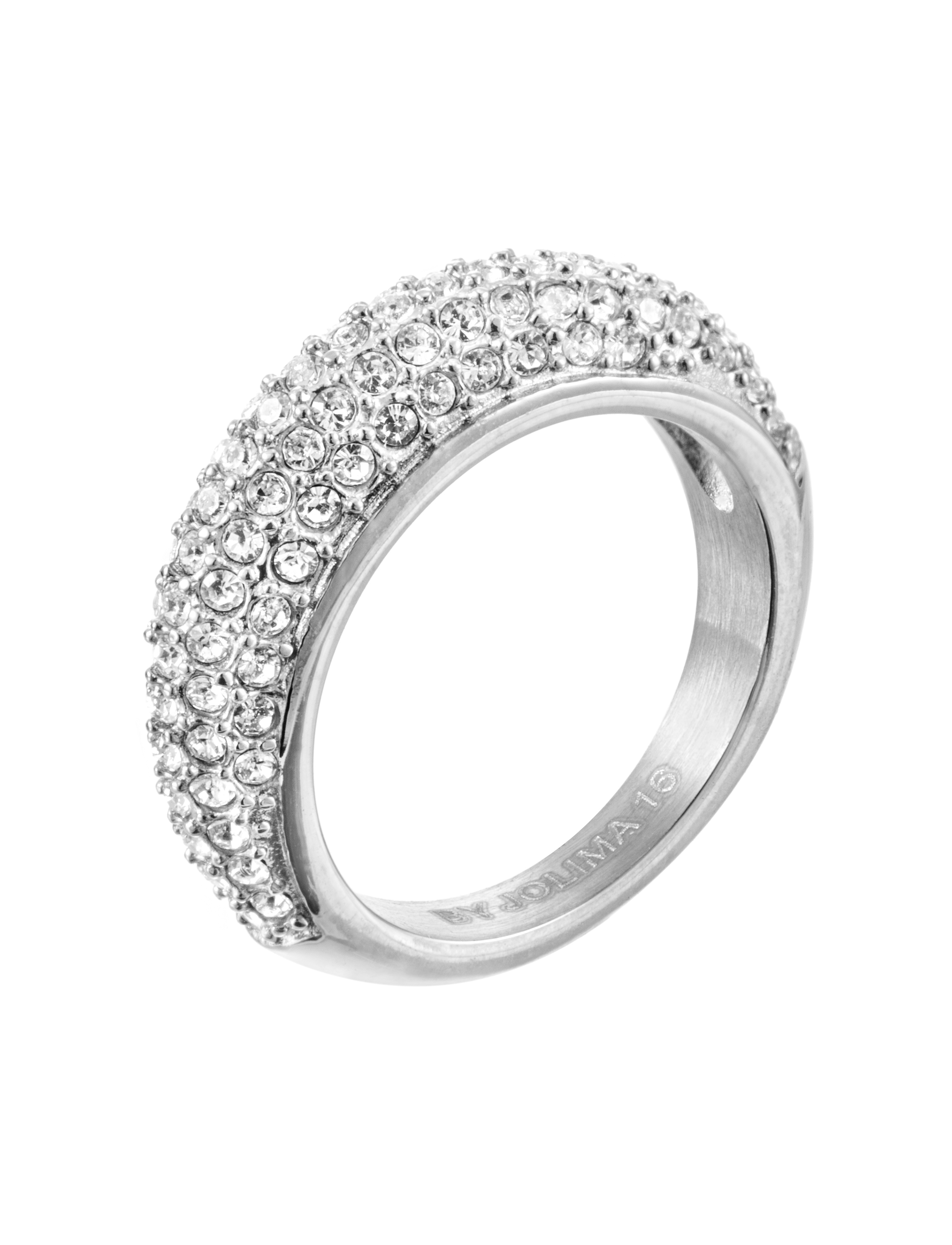 Rock Crystal ring, steel