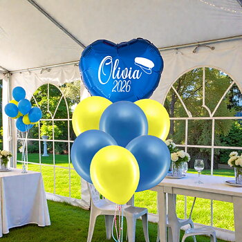 Ballongbukett med namn - Student 