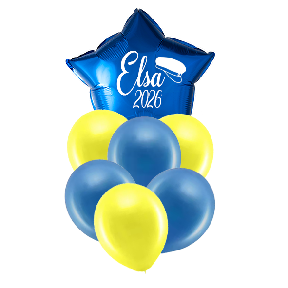 Ballongbukett med namn - Student  - 3