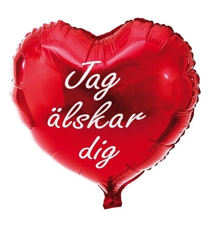 Folieballong  Jag älskar dig Hjärta