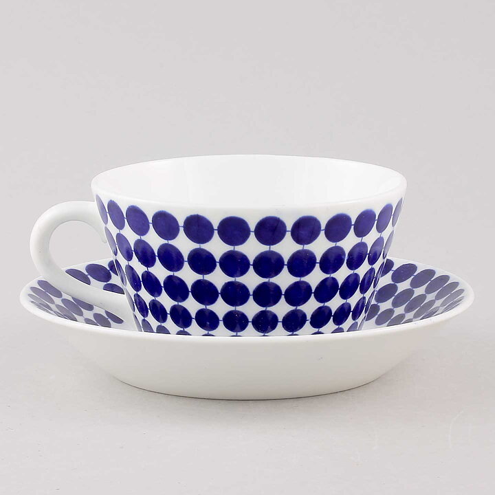 Stig Lindberg (Adam & Eva 1959) Adam Teacup with Blue Dot Pattern 12 cm  [Sample Images]