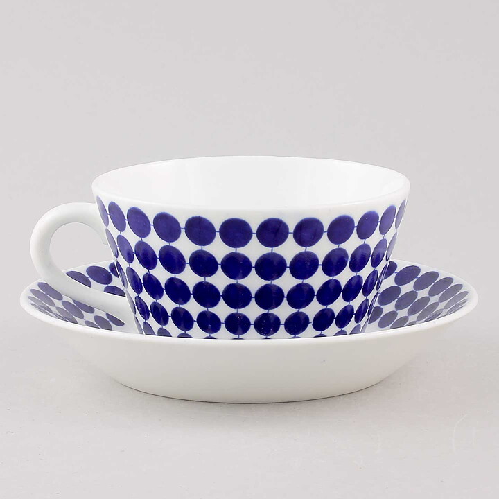 Stig Lindberg (Adam & Eva 1959) Adam Teacup with Blue Dot Pattern 12 cm  [Sample Images]