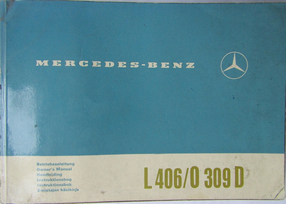 1967 Mercedes-Benz L 406 / O 309 D Instruktionsbok