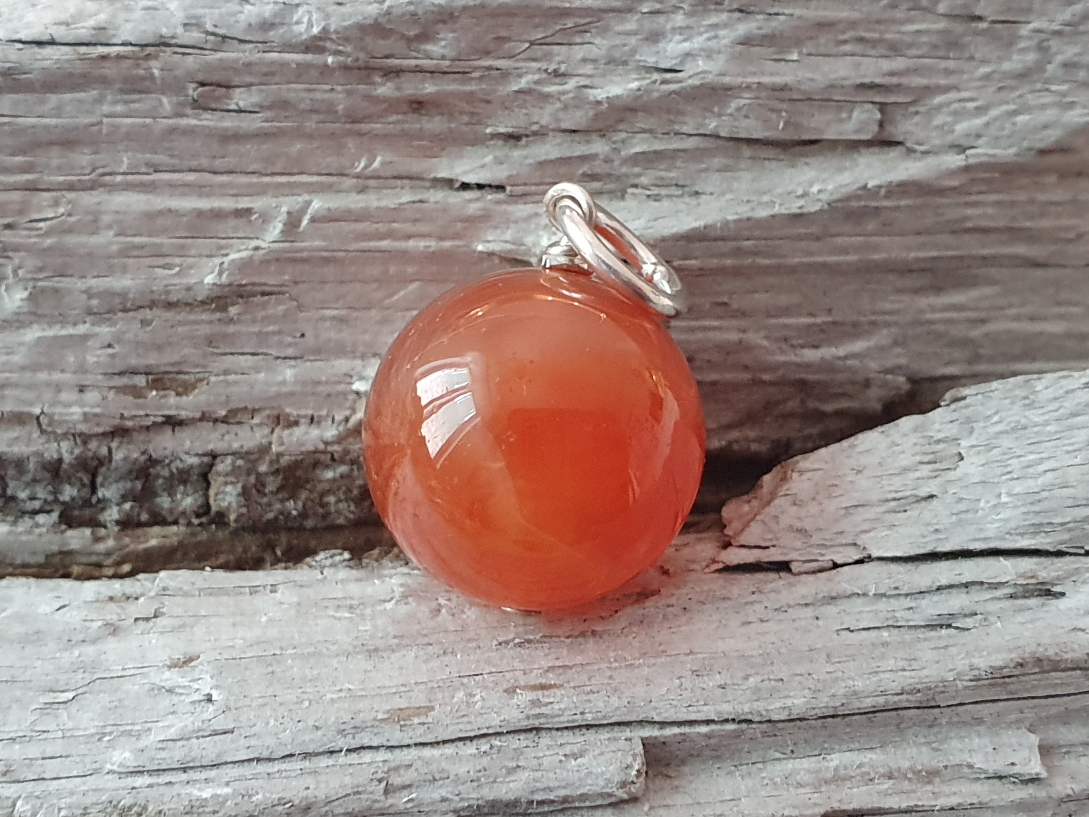 JOD Bubbles: Karneol kula ca. 16mm 925-silver