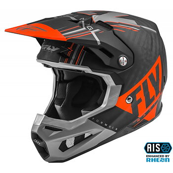 FLY Formula Vector Helmet Orange/Grey/Black Carbon  Youth
