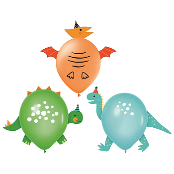 Ballonger | 3-pack | DIY Dinosaurier