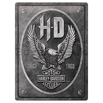  H-D Harley Davidson Sing 1903 Gray Metallskylt. (30x40cm)