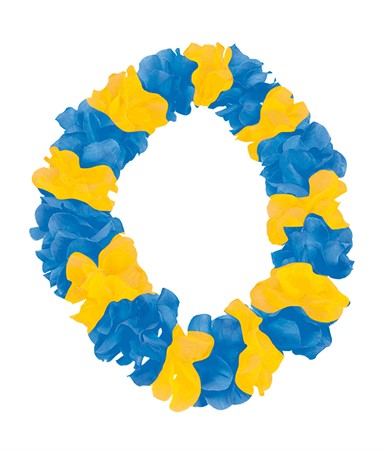 Hawaiikrans Sverige Blå/gul