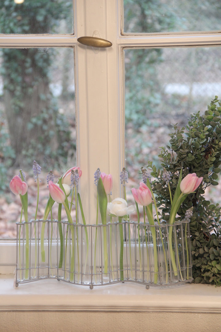 Vase - Stand with 20 glass test tubes - 2