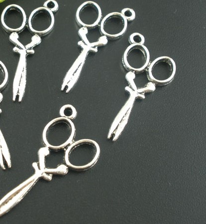 Charm , SCissors silver
