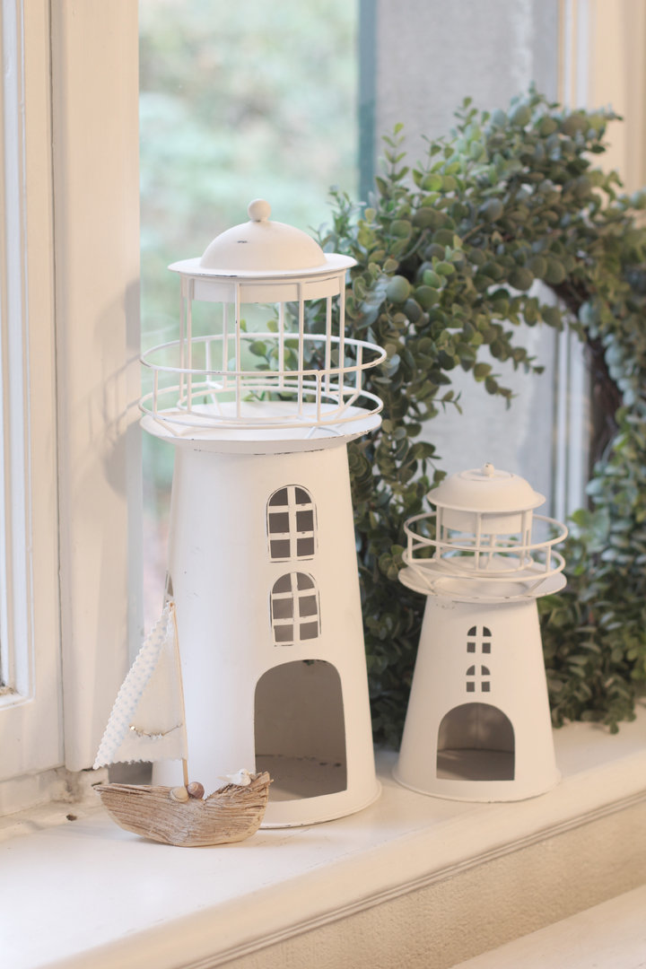 Lantern - Lantern - Lighthouse - White - 43 cm - 2