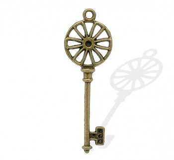 Charm , Key bronze 64mm