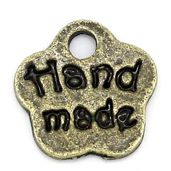Charm -handmade Bronze flower
